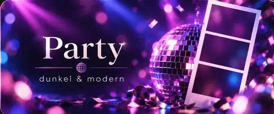 Stilvorschau Party – dunkel und modern